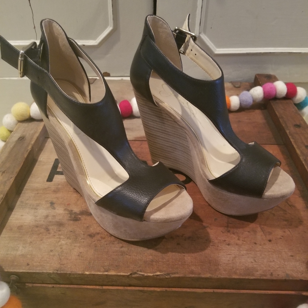 Jessica Simpson wedge sandals.